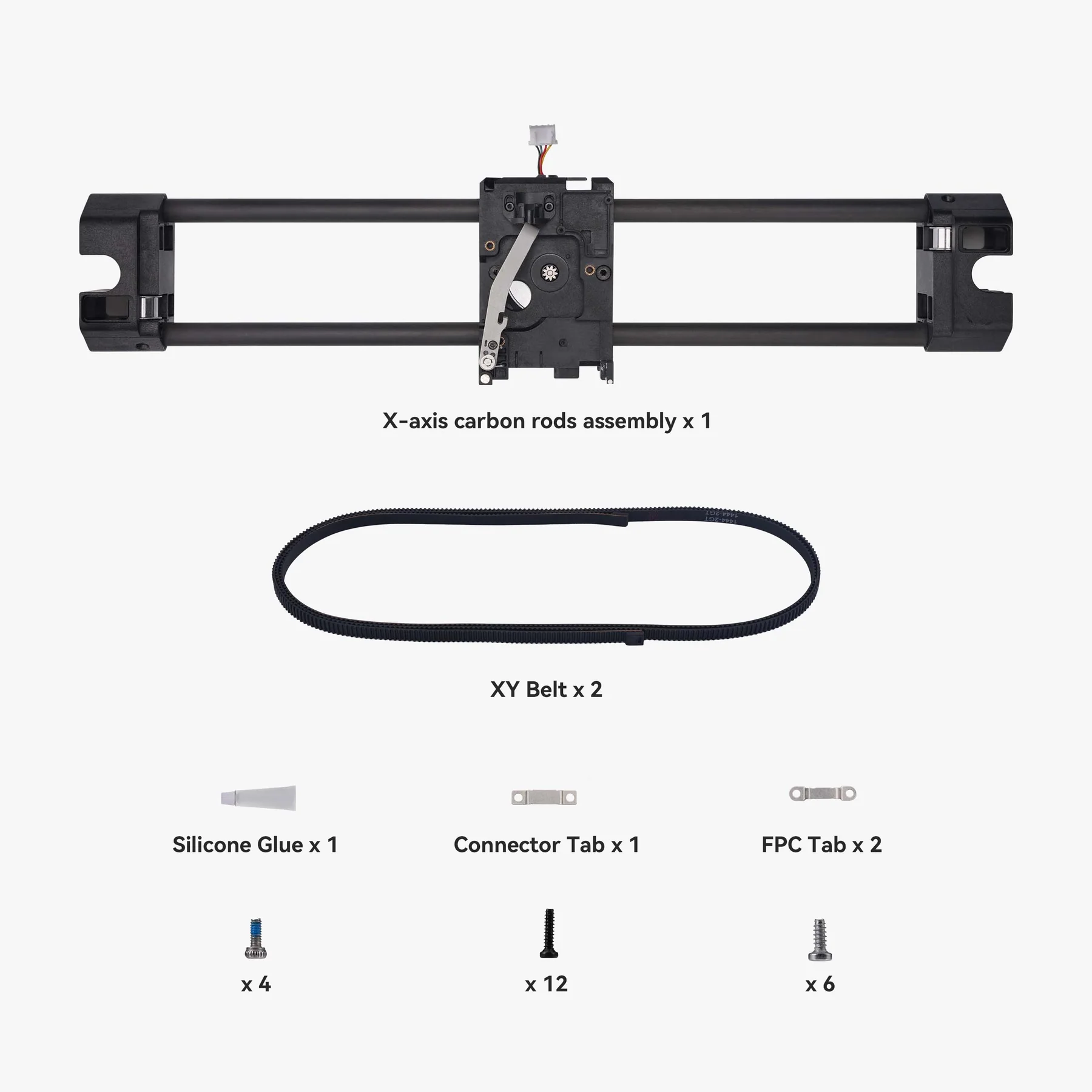 Obrázek Bambu Lab Karbonová sestava nosníku osy X pro X1/P1P - X-Axis Carbon Rods Assembly