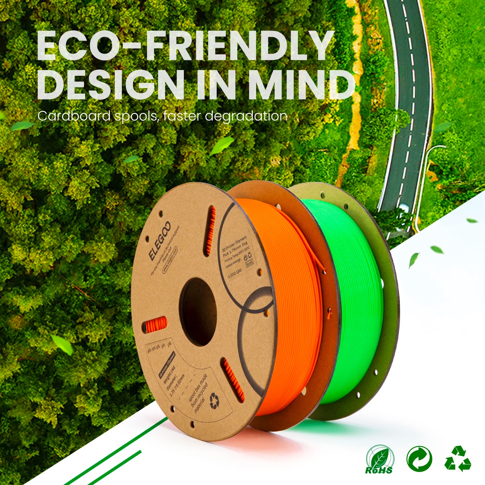 Obrázek Elegoo PLA Oranžová / Orange 1 kg