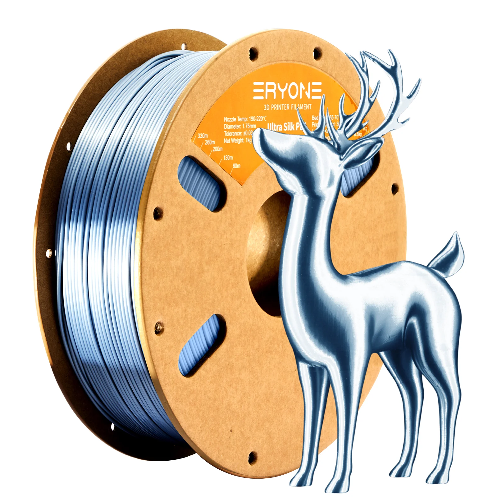 ERYONE PLA Filament - Ultra silk silver 1kg (extra lesklá stříbrná)