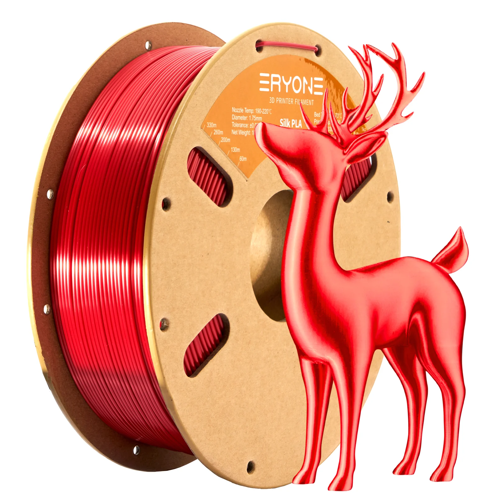 ERYONE PLA Filament - Ultra silk red 1kg (extra lesklá červená )