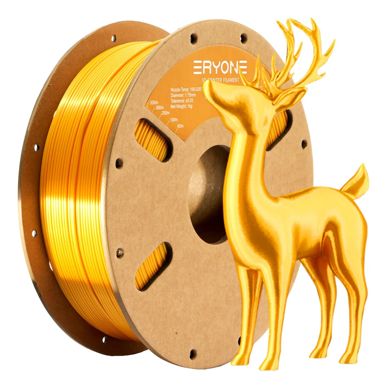 ERYONE PLA Filament - Ultra silk gold 1kg (extra lesklá zlatá)