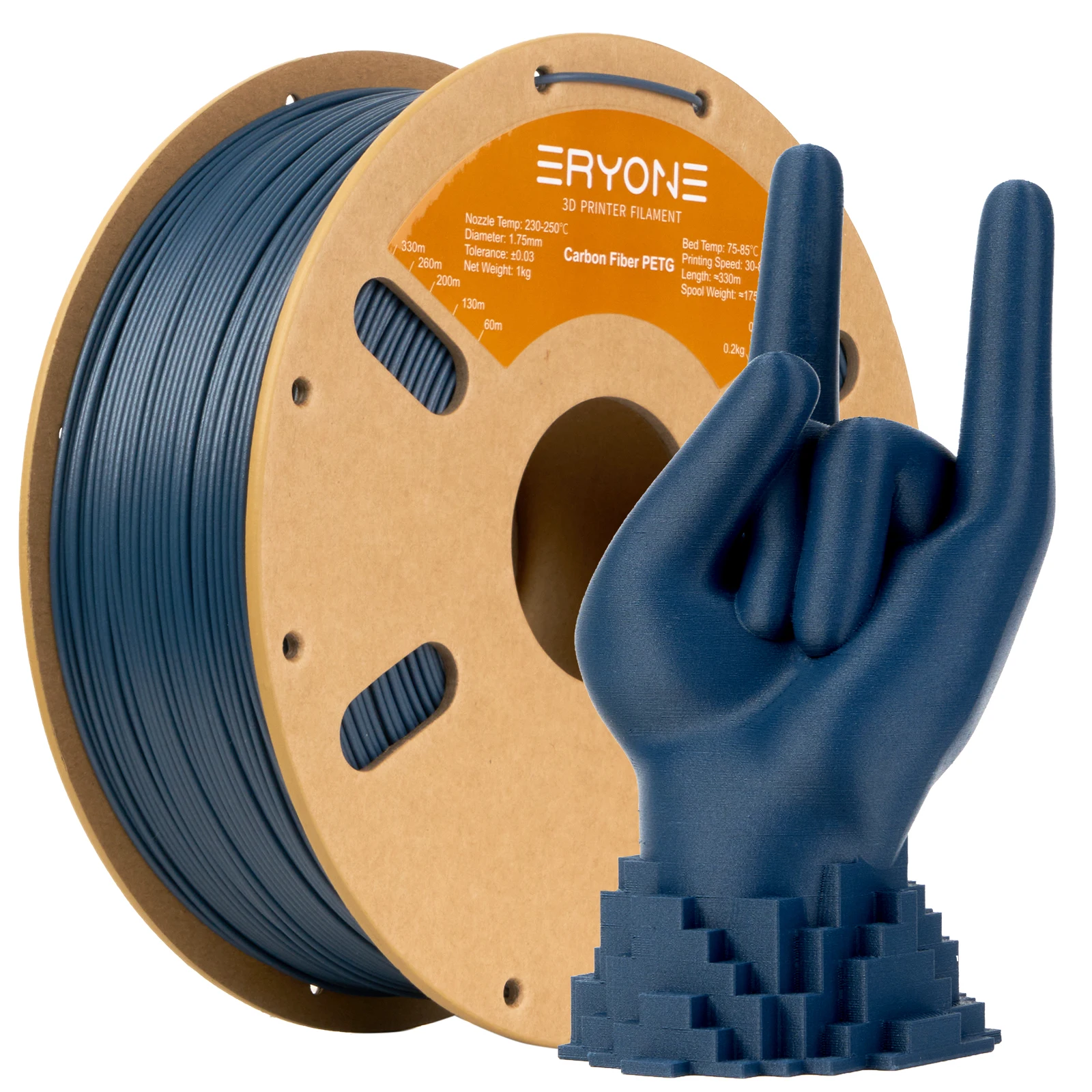 ERYONE PETG Filament - Carbon Fiber modrá 1kg (s uhlíkovým vláknem)