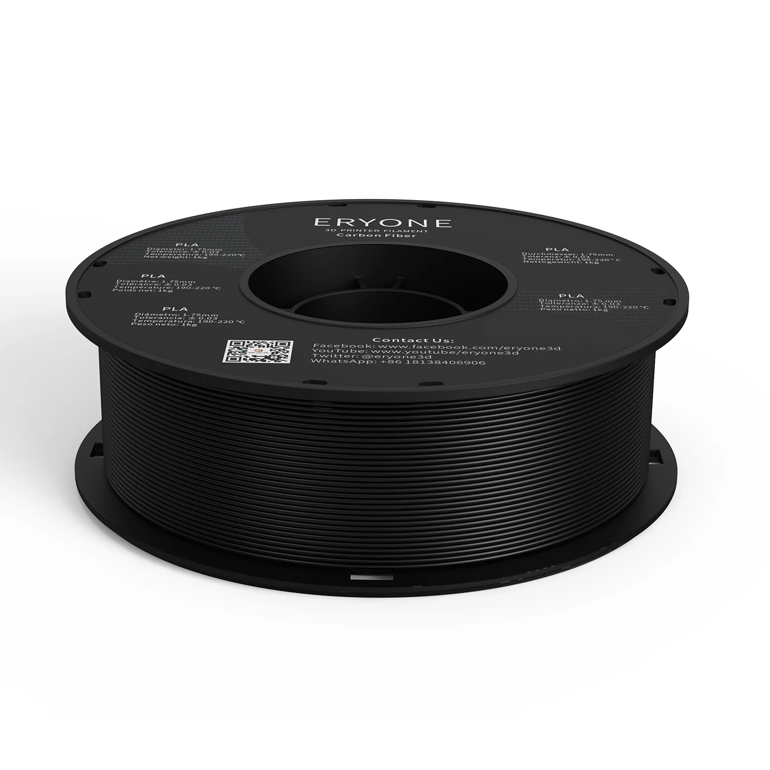 Obrázek ERYONE PLA Filament - Carbon Fiber 1kg (s uhlíkovým vláknem)