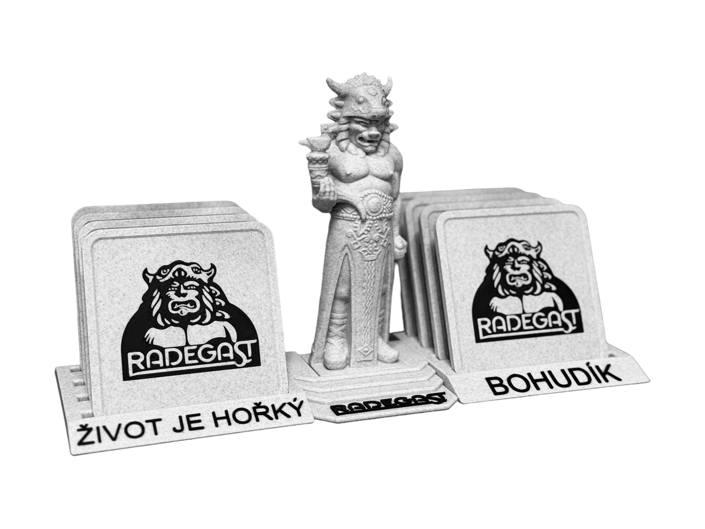 Obrázek Socha Radegast a 8 podtácků