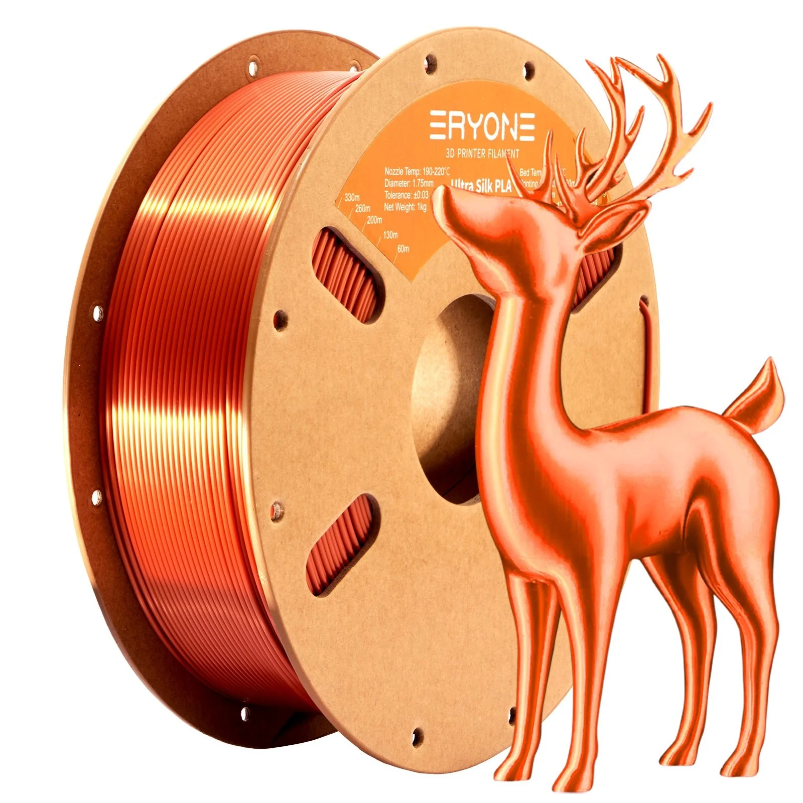 ERYONE PLA Filament - Ultra silk copper 1kg (extra lesklá měděná)