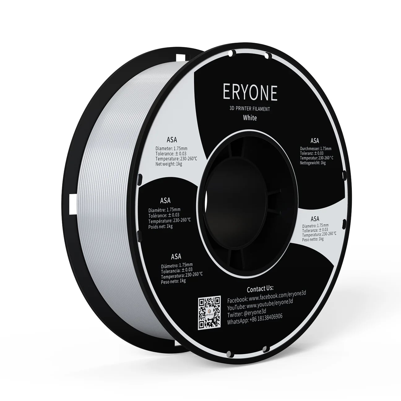 ERYONE ASA Filament - Bílá / White 1kg