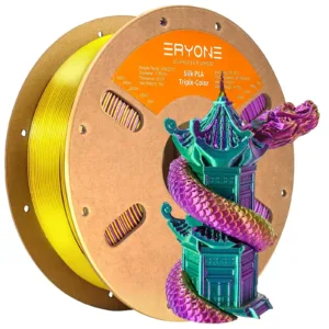 ERYONE PLA Filament – Tříbarevný 1kg (zelená, fialová, žlutá)