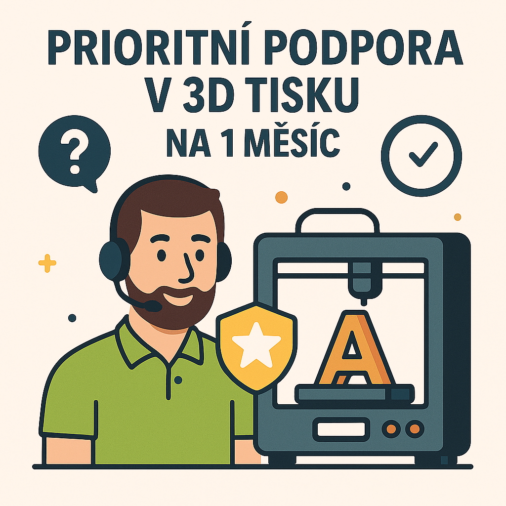 Obrázek 3D Tisk – Okamžitá Technická Podpora 24/7 (1 měsíc)