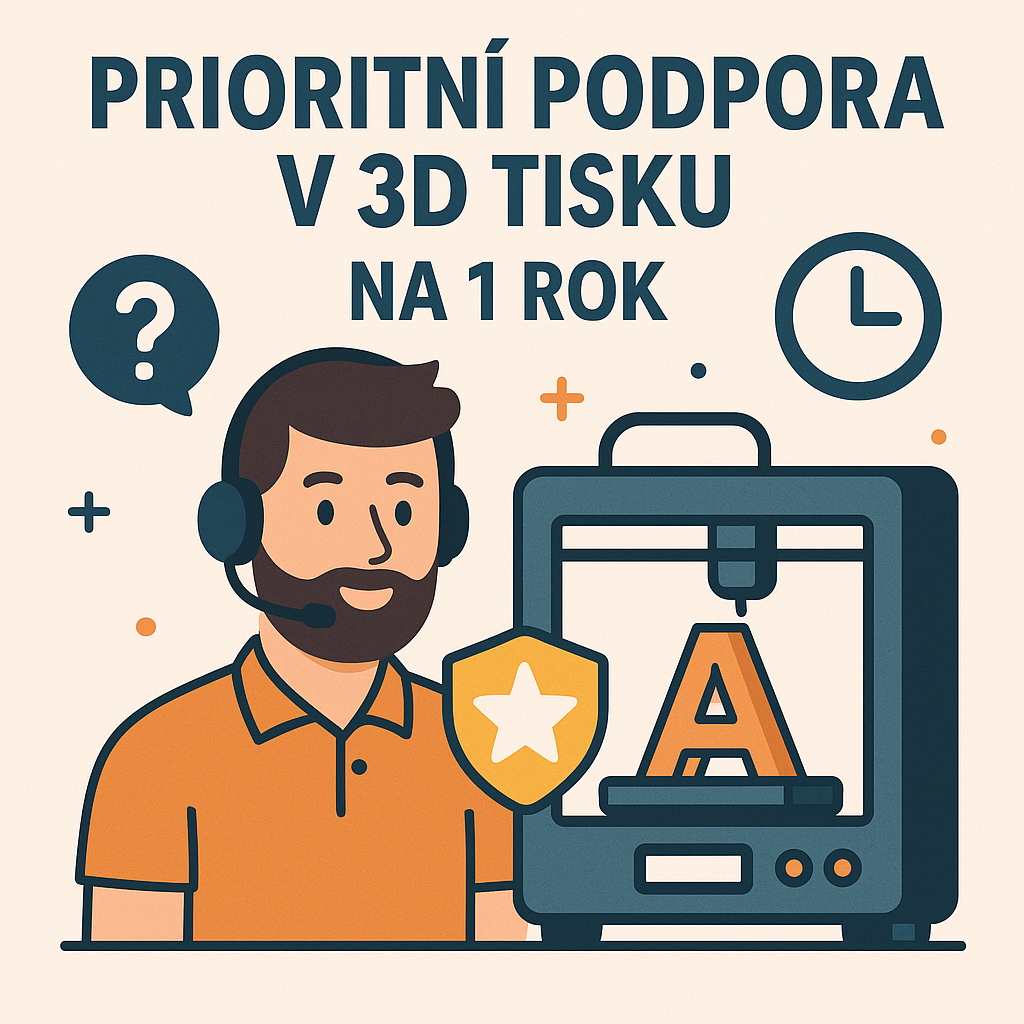 Obrázek 3D Tisk – Okamžitá Technická Podpora 24/7 (1 rok)