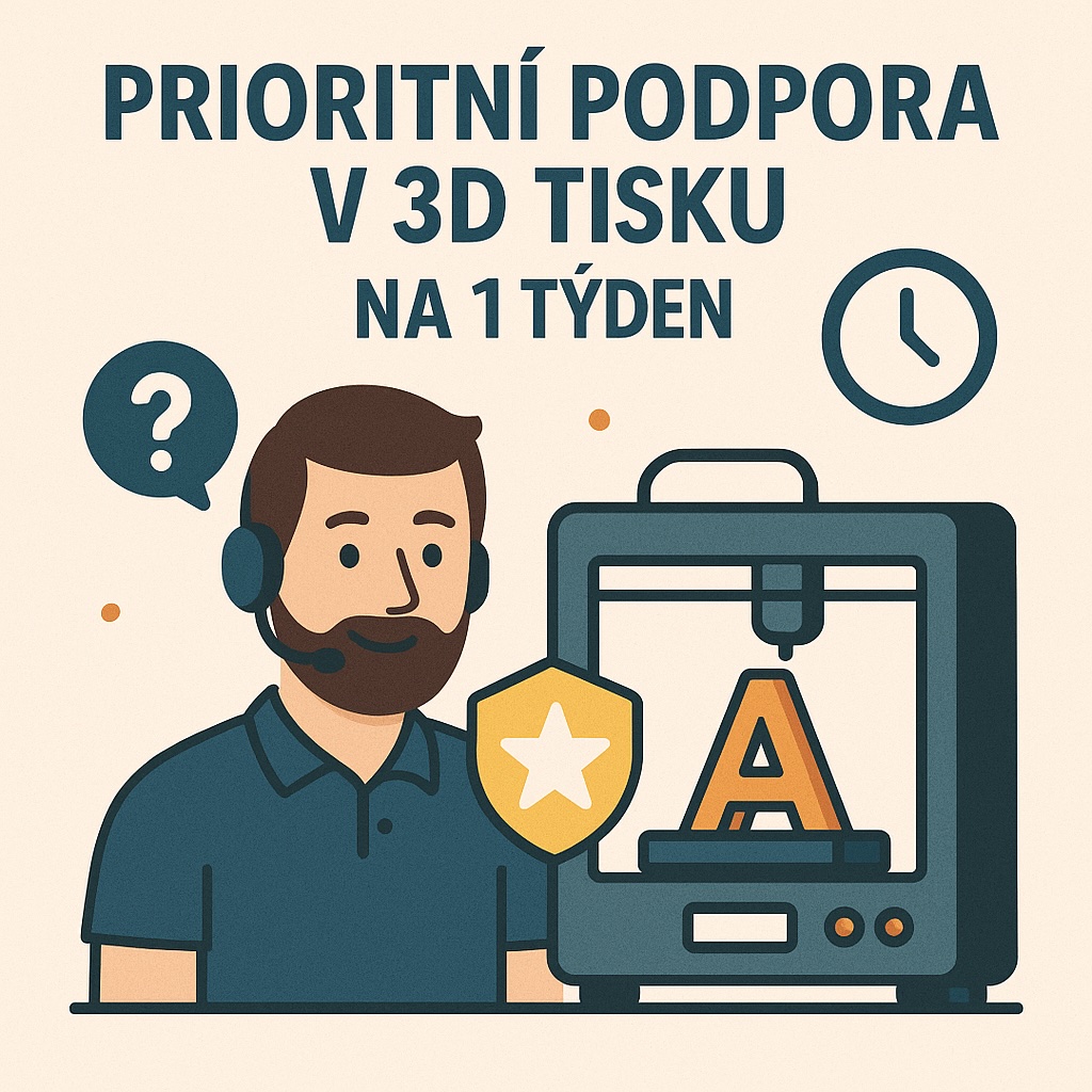 Obrázek 3D Tisk – Okamžitá Technická Podpora 24/7 (1 týden)