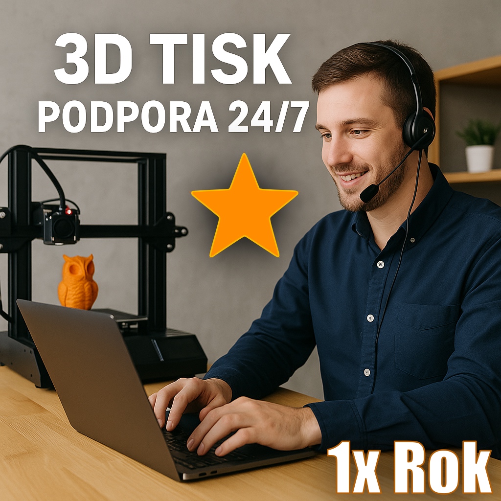 Obrázek 3D Tisk – Okamžitá Technická Podpora 24/7 (1 rok)