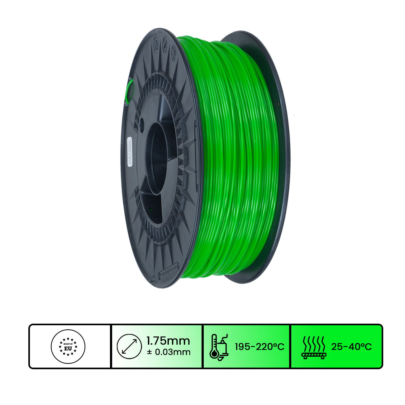Obrázek 3DPower PLA Basic - Světle Zelená / Light Green 1 kg