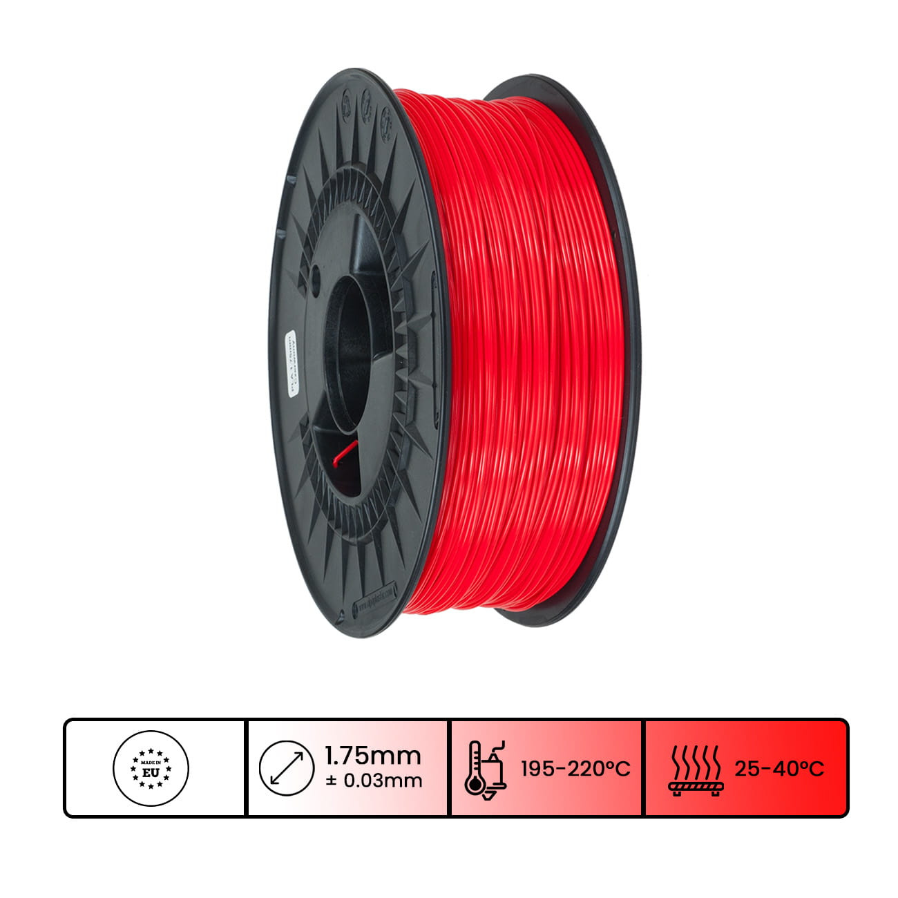 Obrázek 3DPower PLA Basic - Červená / Red 1 kg