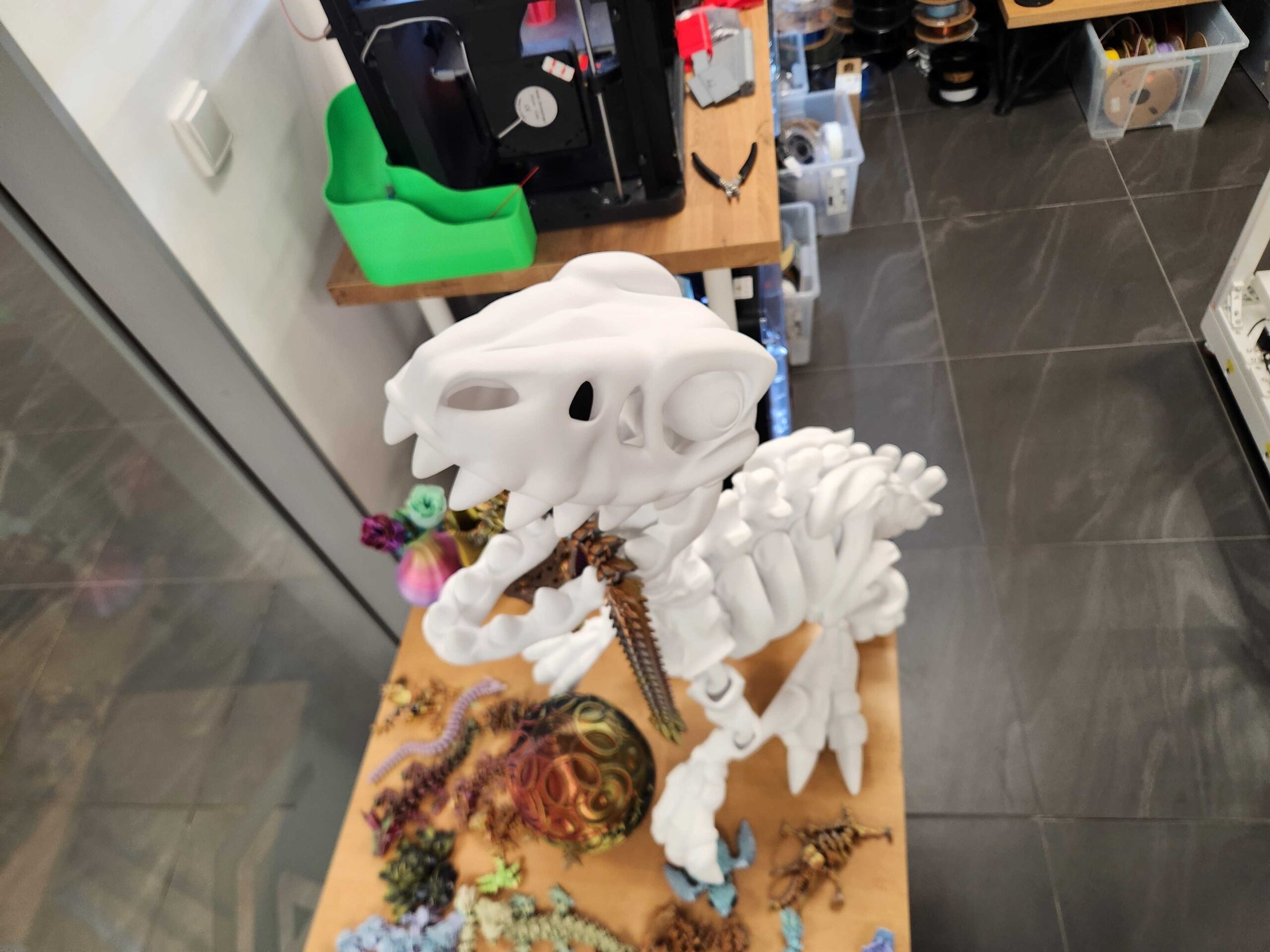 Obrázek Flexi Factory Skeleton Raptor - XXL 3D tisk (500% zvětšení)