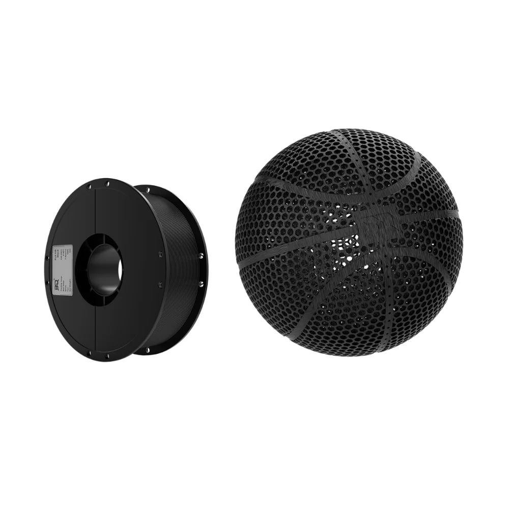 Obrázek BIQU PLA-HR Flexible 1,75 mm – Filament pro 3D tisk bezvzduchových basketbalových míčů (1 kg) - Černá / Black