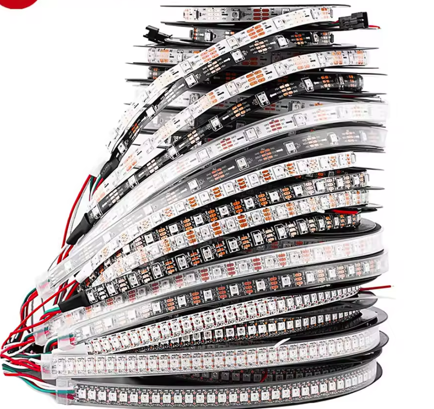 Obrázek Digitální RGB LED pásek 5V WS2812BECO 5m 60LED/m bíle PCB IP30