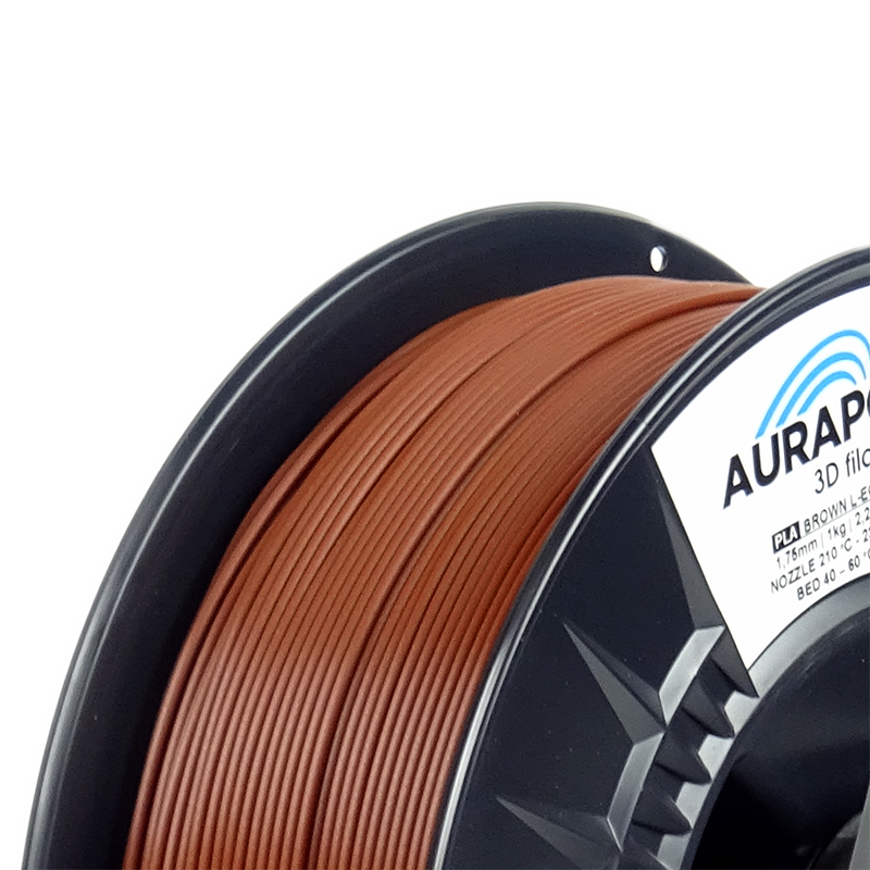 Obrázek AURAPOL PLA 3D Filament Hnědá L-EGO 1 kg 1,75 mm