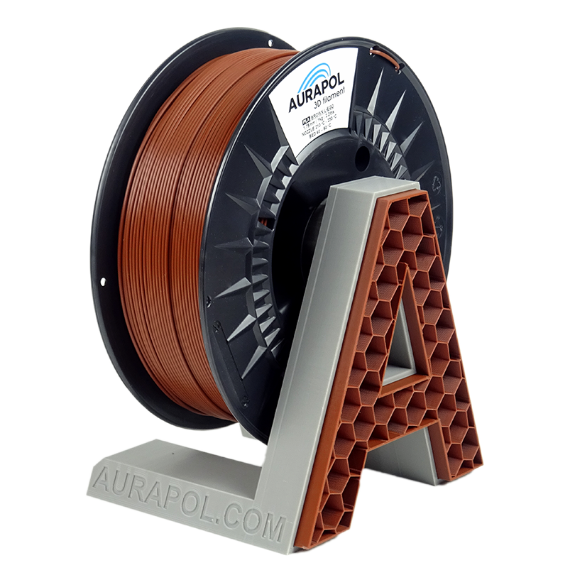 Obrázek AURAPOL PLA 3D Filament Hnědá L-EGO 1 kg 1,75 mm