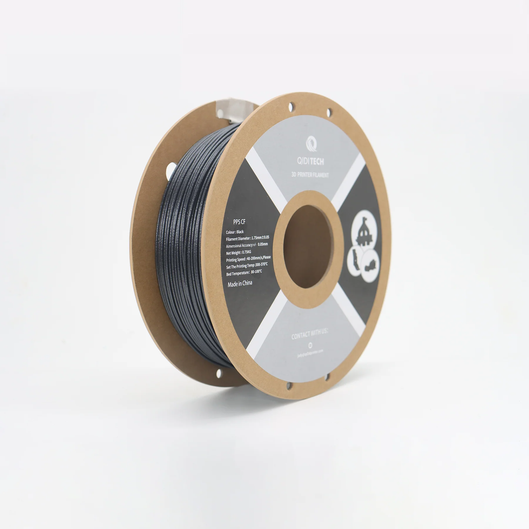 QIDI Tech Filament PPS CF černá 750g