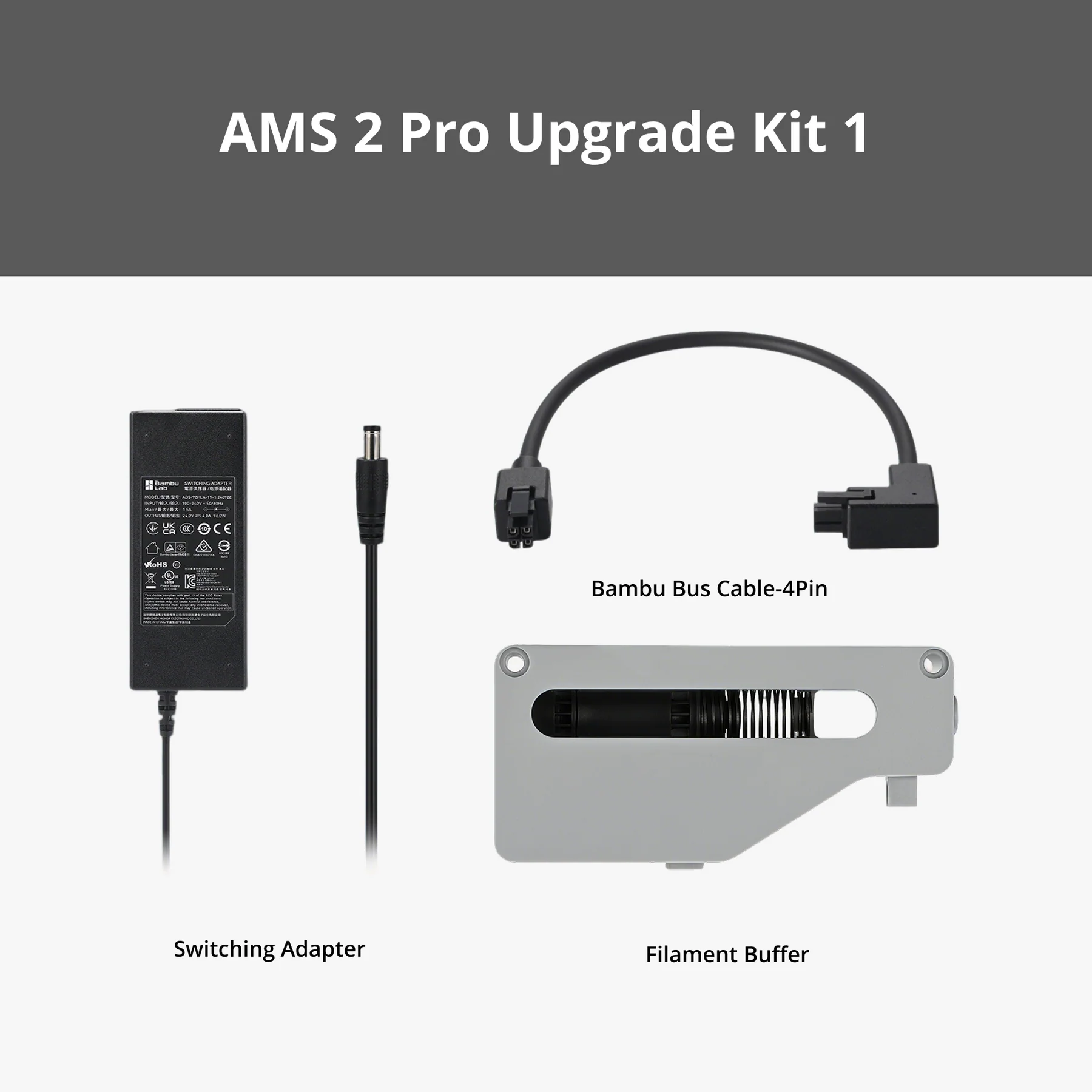 Obrázek Bambu Lab AMS 2 Pro Upgrade Kit s Bufferem Filamentu