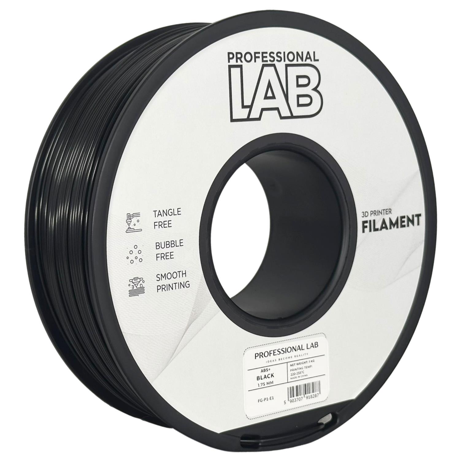 Obrázek Prof. Lab ABS Black (černá) 1 kg