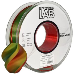 Prof. Lab PLA Silk Tri Color Red Yellow Green (červená, žlutá, zelená) 1 kg