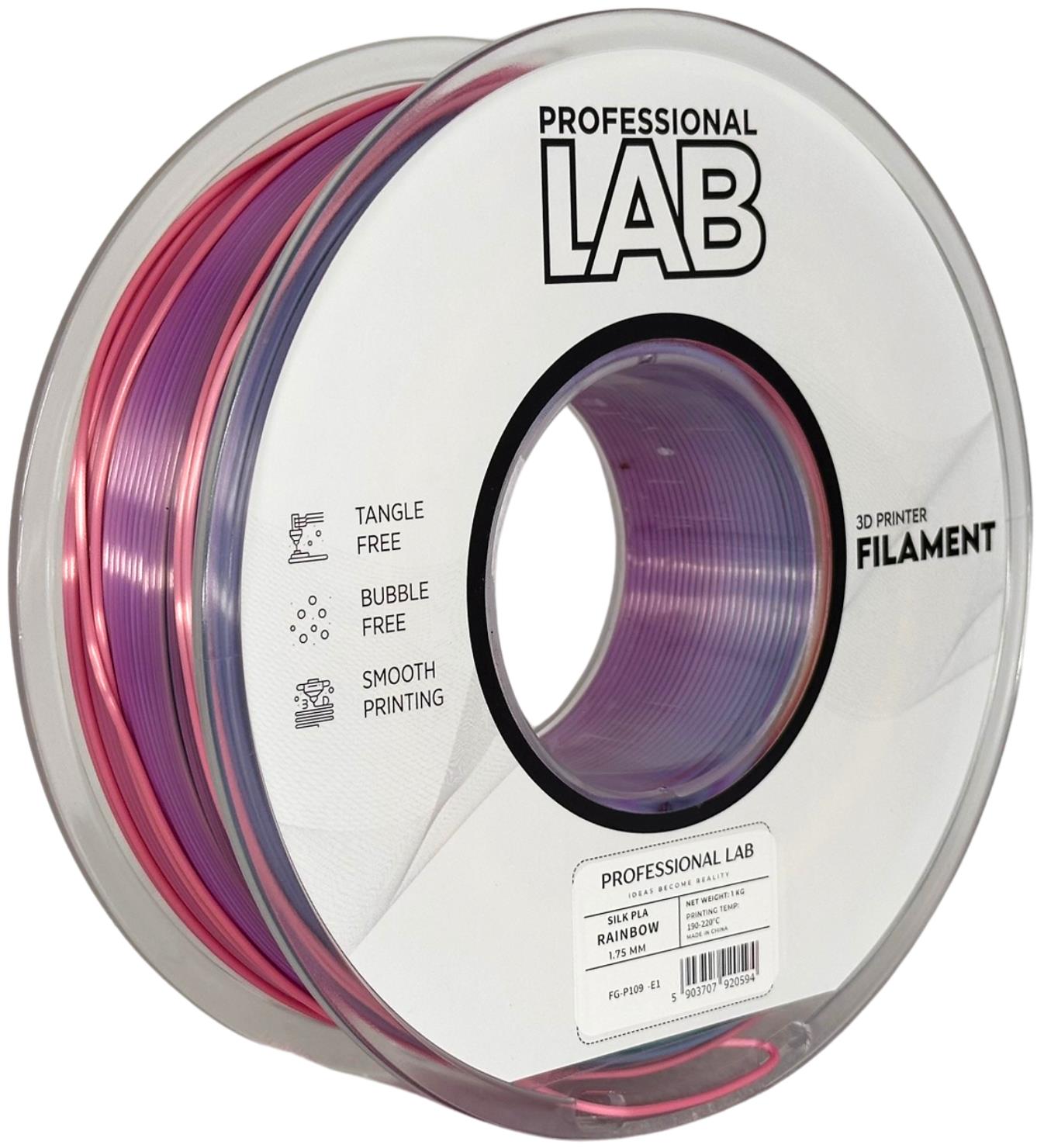 Obrázek Prof. Lab PLA Silk Rainbow (duha) 1 kg