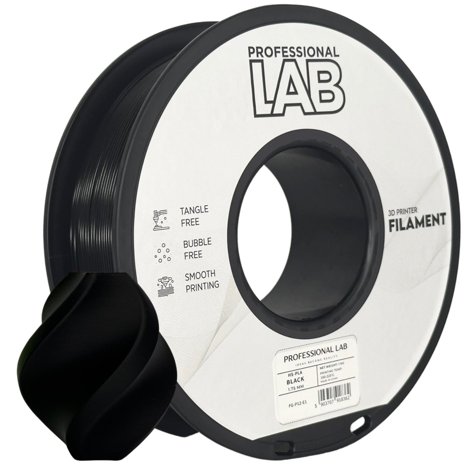 Obrázek Prof. Lab PLA Hyper Black (černá) 1 kg