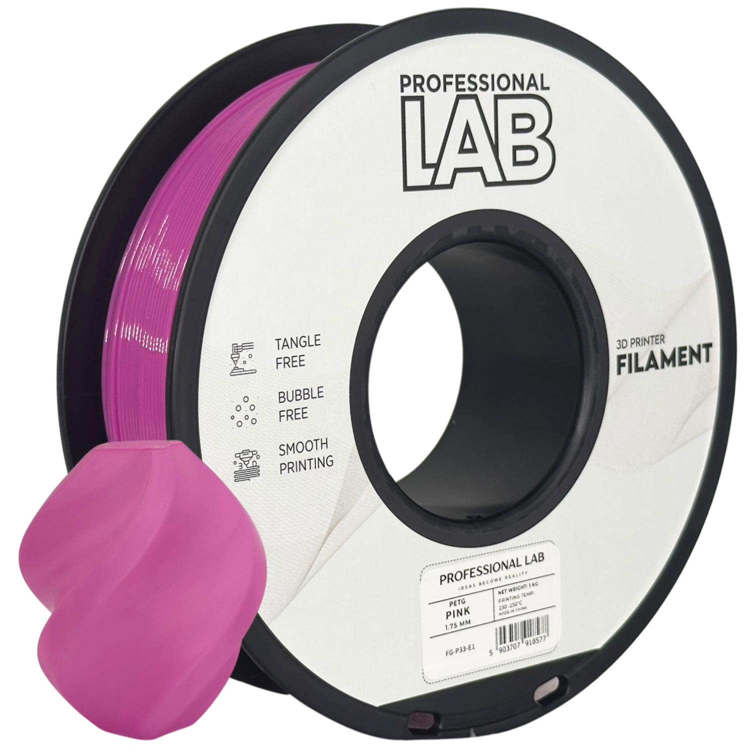 Prof. Lab PETG Pink (růžová) 1 kg