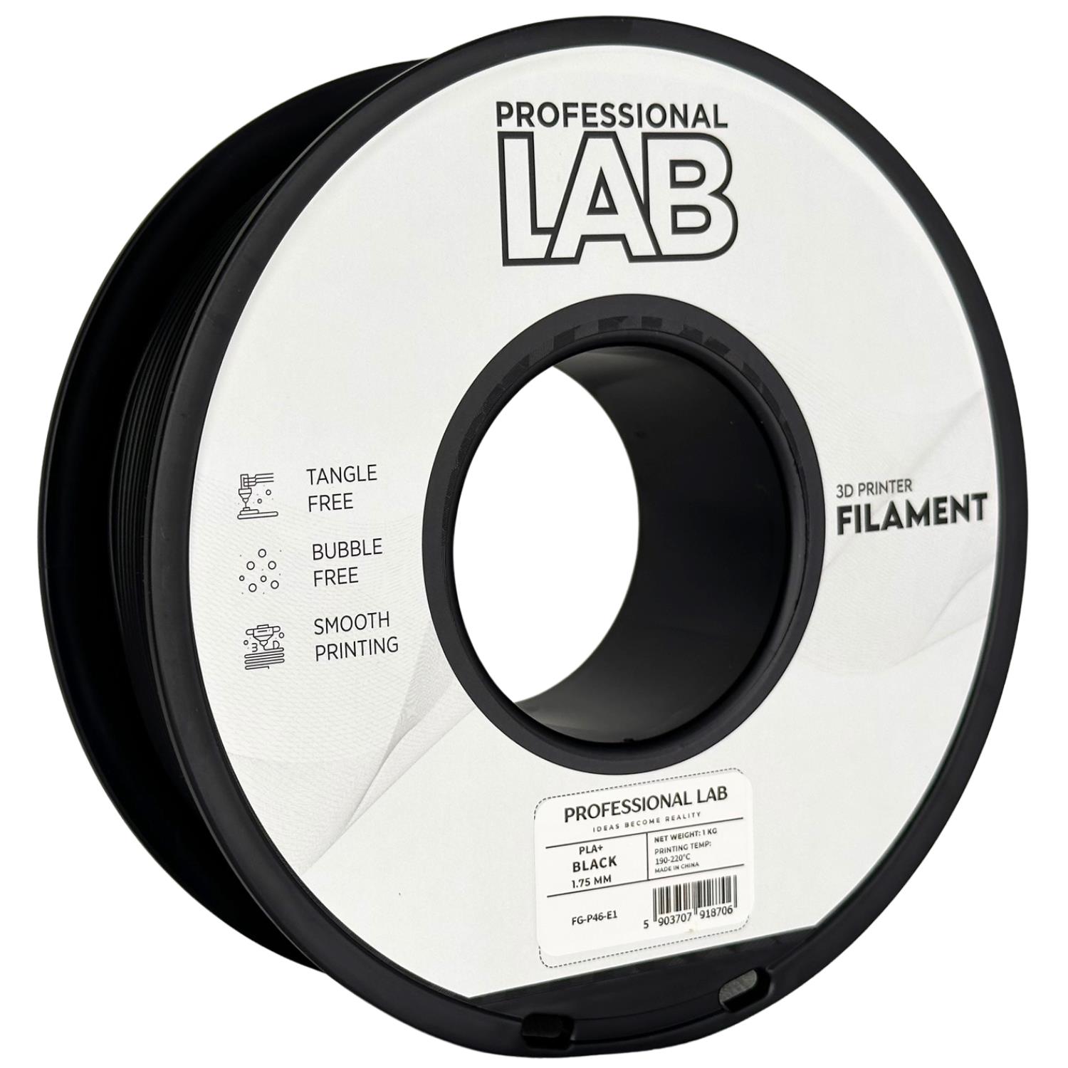 Obrázek Prof. Lab PLA Plus Black (černá) 1 kg