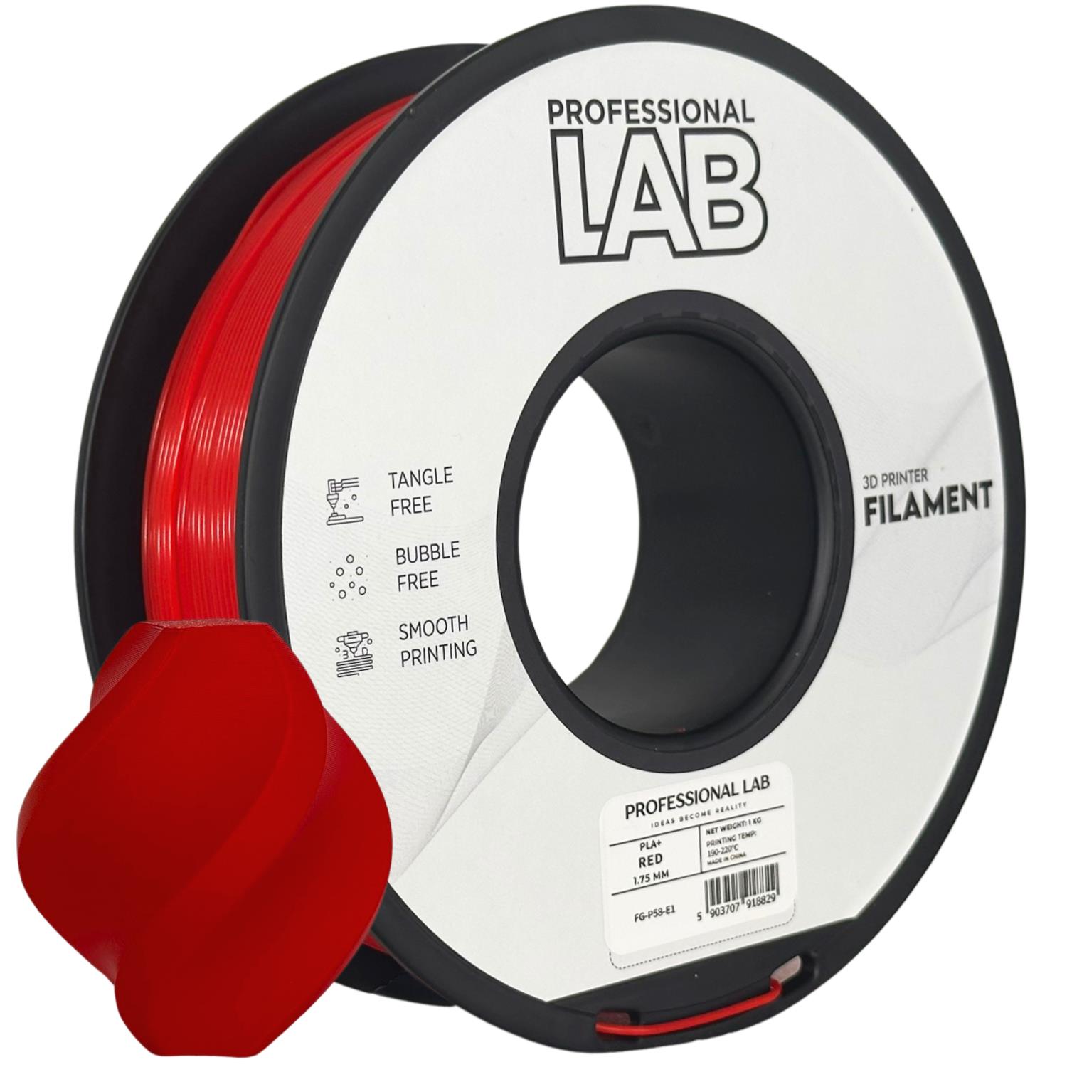 Obrázek Prof. Lab PLA Plus Red (červená) 1 kg