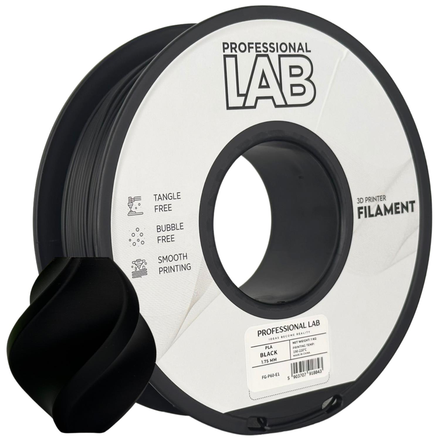 Obrázek Prof. Lab PLA Basic Black (černá) 1 kg