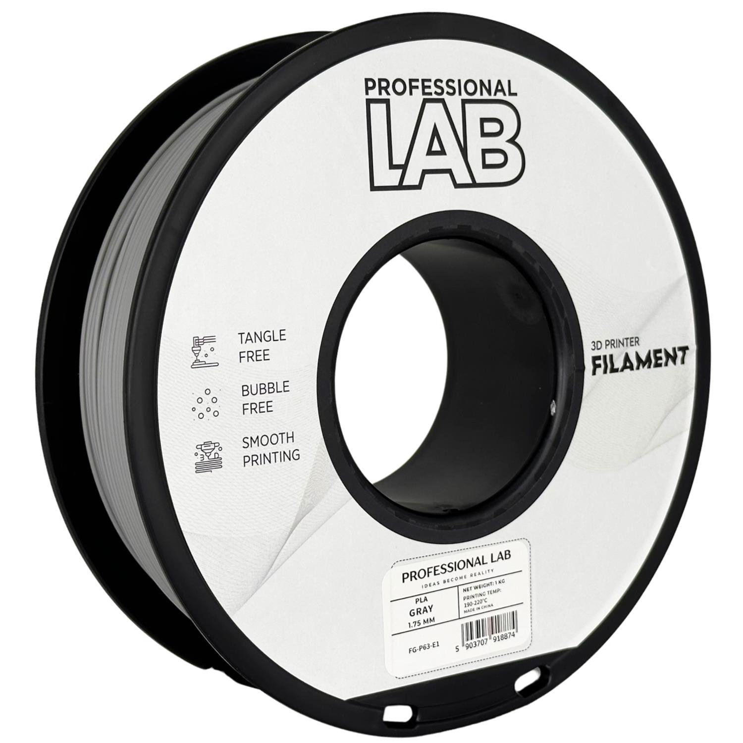 Obrázek Prof. Lab PLA Basic Gray (šedá) 1 kg