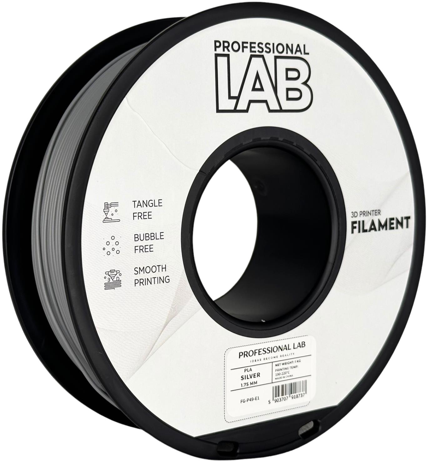 Obrázek Prof. Lab PLA Basic Silver (stříbrná) 1 kg