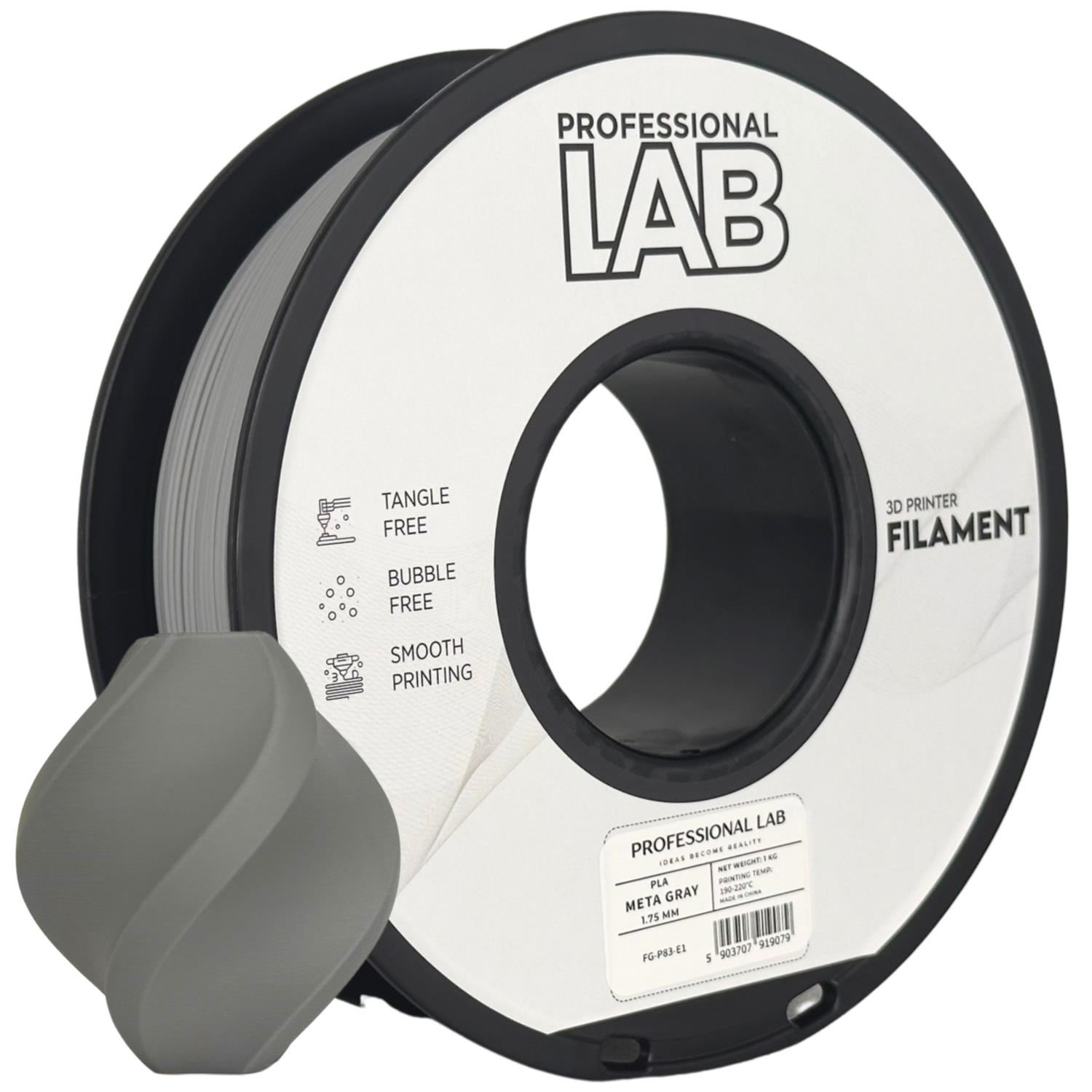 Obrázek Prof. Lab PLA Meta Gray (metalická, šedá) 1 kg