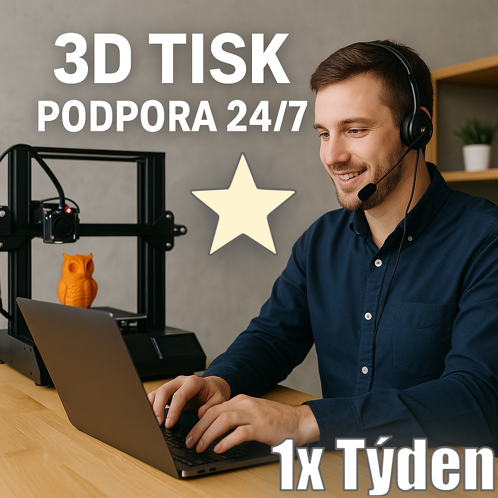 Obrázek 3D Tisk – Okamžitá Technická Podpora 24/7 (1 týden)