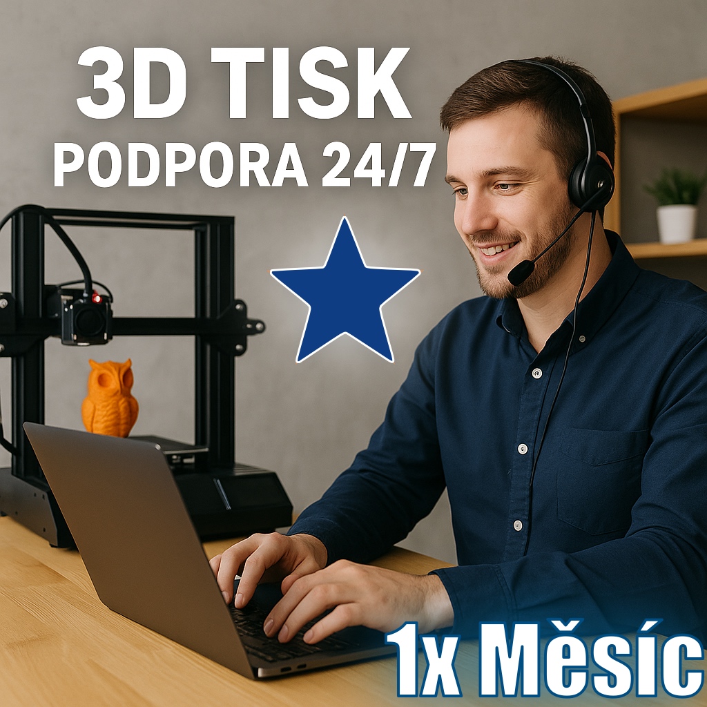 Obrázek 3D Tisk – Okamžitá Technická Podpora 24/7 (1 měsíc)