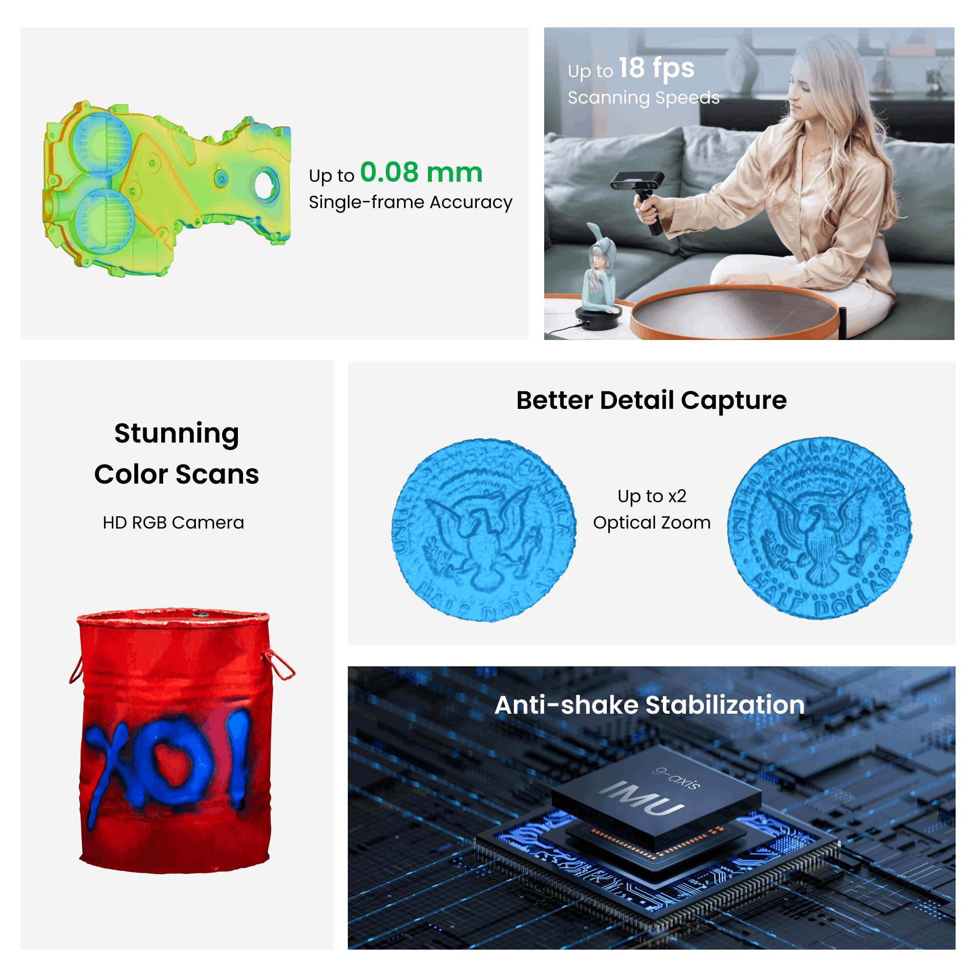 Obrázek Pokročilý 3D skener Revopoint POP 3 Plus