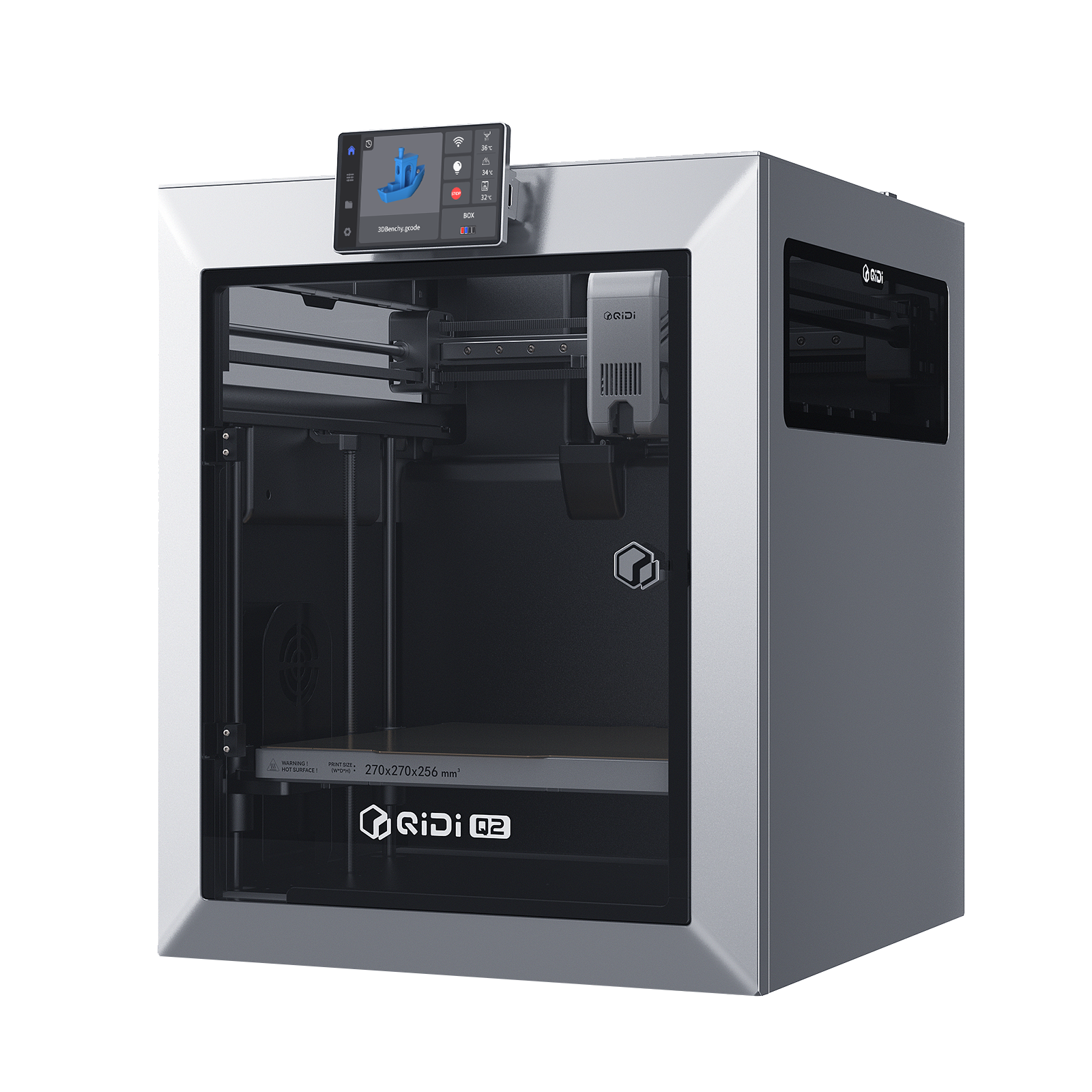 QIDI Q2 3D Printer – angled front-left view on white/transparent background (official image)