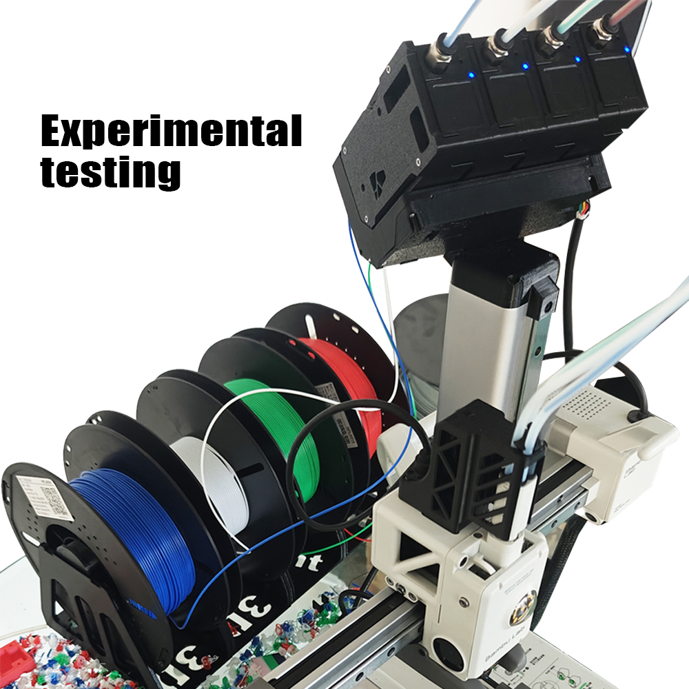 Obrázek BMCU 370C složená verze - alternativa AMS pro Bambu Lab A1, A1 Mini a P1