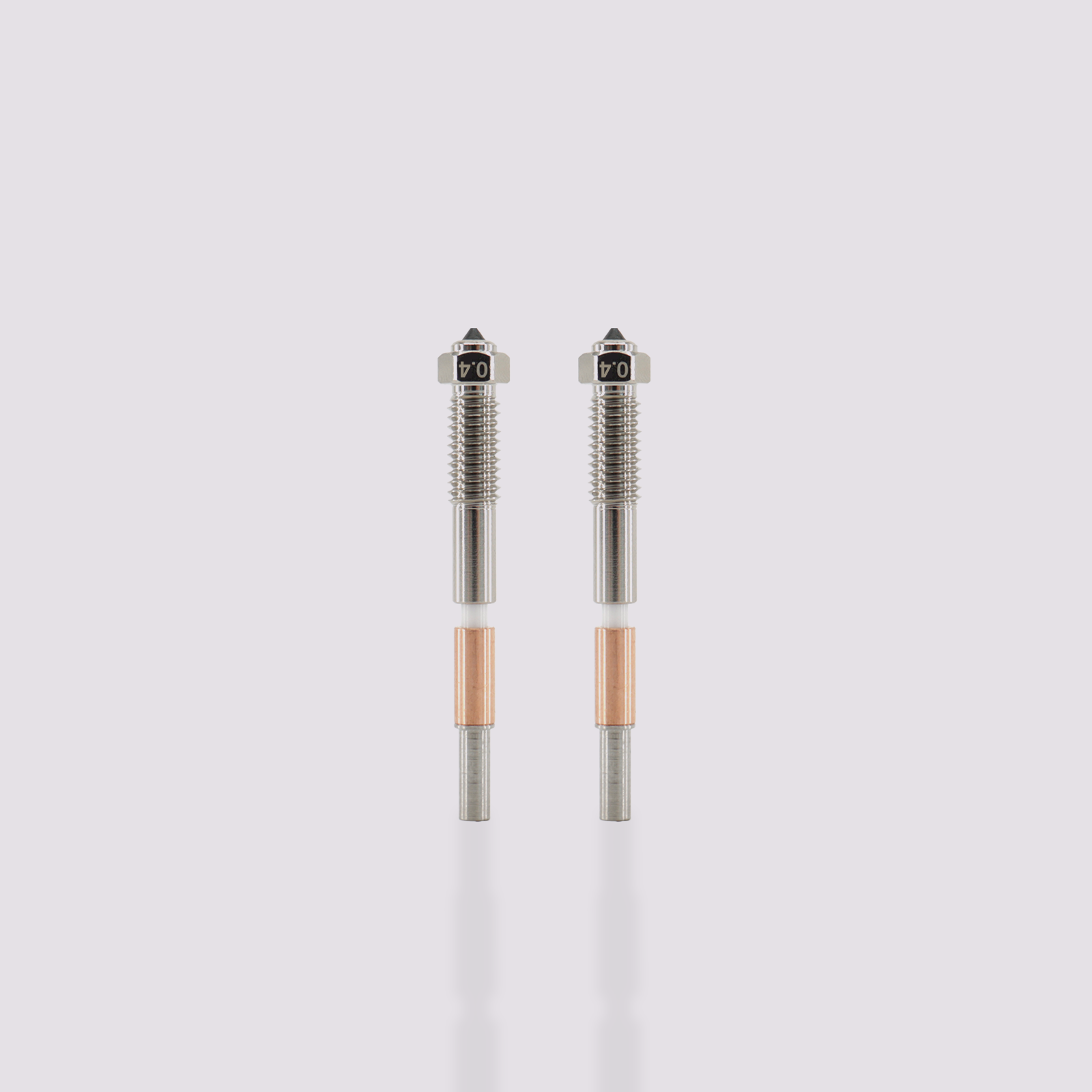 QIDI Q2 Bimetal Nozzles (2pcs) - 0.4 mm size - front view on neutral background