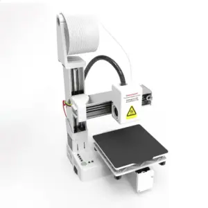 EasyThreed K10 (white) main product image – clean 3/4 angle on white background with build platform visible.